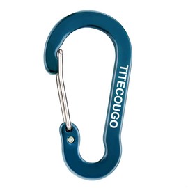 Titecougo Small Carabiner, Stylish, Aluminum, D-Ring, Keychain, Snap, Outdoor Key Holder, Fishing, Climbing, Hiking, Camping, Travel Accessories, Silver, Strap, Black, Key Holder, Lifestyle Goods, Peacock Blue, 4 Ct
