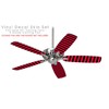 Stripes Red - Ceiling Fan Skin Kit fits most 42