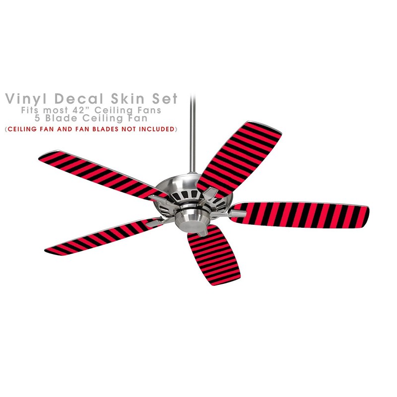 Stripes Red - Ceiling Fan Skin Kit fits most 42