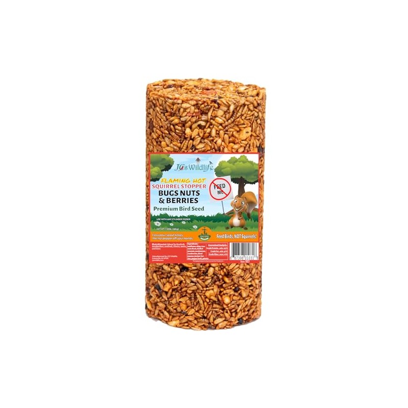 JCs Wildlife Squirrel Stopper Bugs Nuts & Berries Small Cylinder