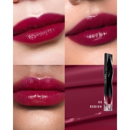 TIMEPHORIA Stellar Dust Lip Stain 08 Rubion, Transfer-Proof &Smudge-Proof Lip Gloss, Ruby Purple Red Tinted Glossy Finish, High-Pigment Vibrant, Hydrating Lightweight Long-Lasting Lip Makeup for Women