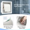 White Recessed Toilet Paper Holder,for Standard/Mega Roll