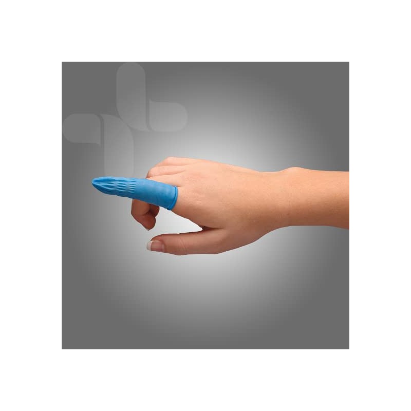 AeroShield Nitrile Finger Cots, Medium, Box of 100