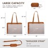 LOVEVOOK 15.6'' Canvas Laptop Tote Bag for Women with Clutch