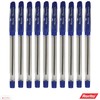rorito 10 x Charmer BLUE 0.7mm Tip Ballpoint Pens Soft