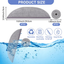 ZephyrCraft 17 Pcs Accessory Set for Roborock S8 MaxV Ultra, Includes 8 Wipes, 8 Side Wipers, 1 Screwdriver, Compatible with Roborock S8 MaxV Ultra Vacuum Robot Spare Parts