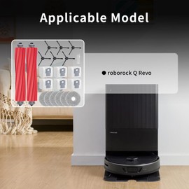 21Pack Qrevo Replacement Parts for Roborock QRevo, QrevoS, QrevoPro Robot Vacuum, 2 Main Brush, 6 Mop Pads, 6 Side Brushes, 6 Dust Bags - Roborock QRevo Accessories Kits