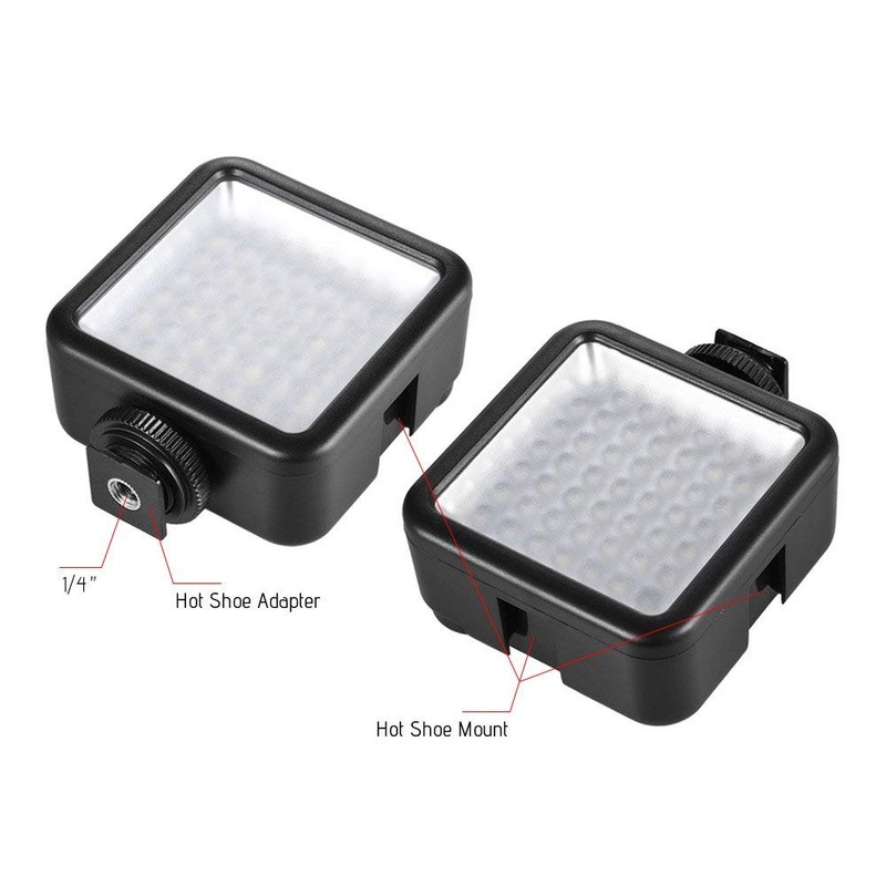 LED Video Light, Andoer 2pcs 49 LED Camera Light, Dimmable
