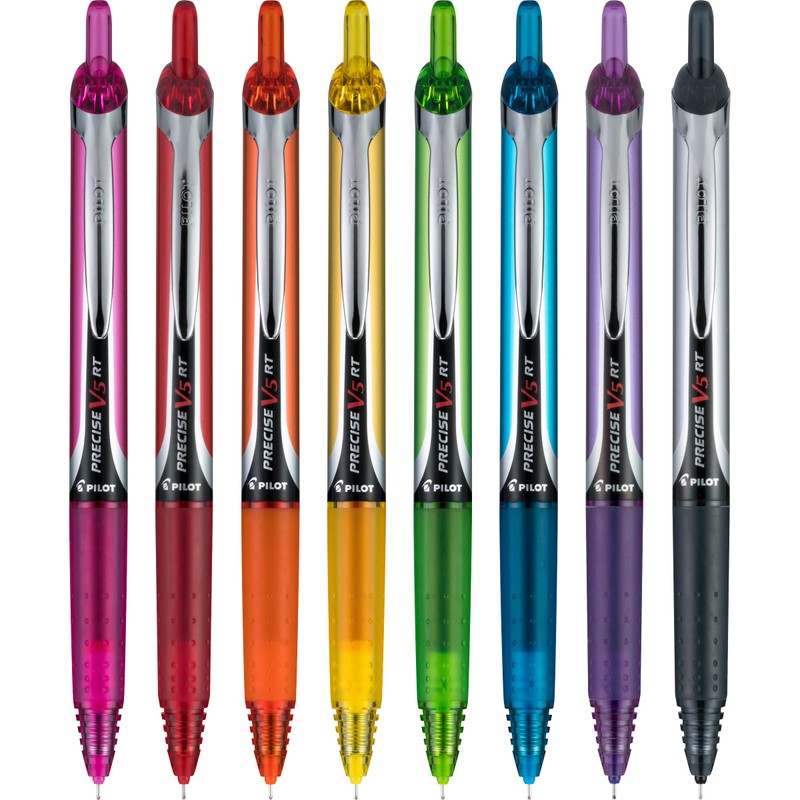 PILOT Precise V5 RT Extra-Fine Premium Retractable Rolling Ball Pens,