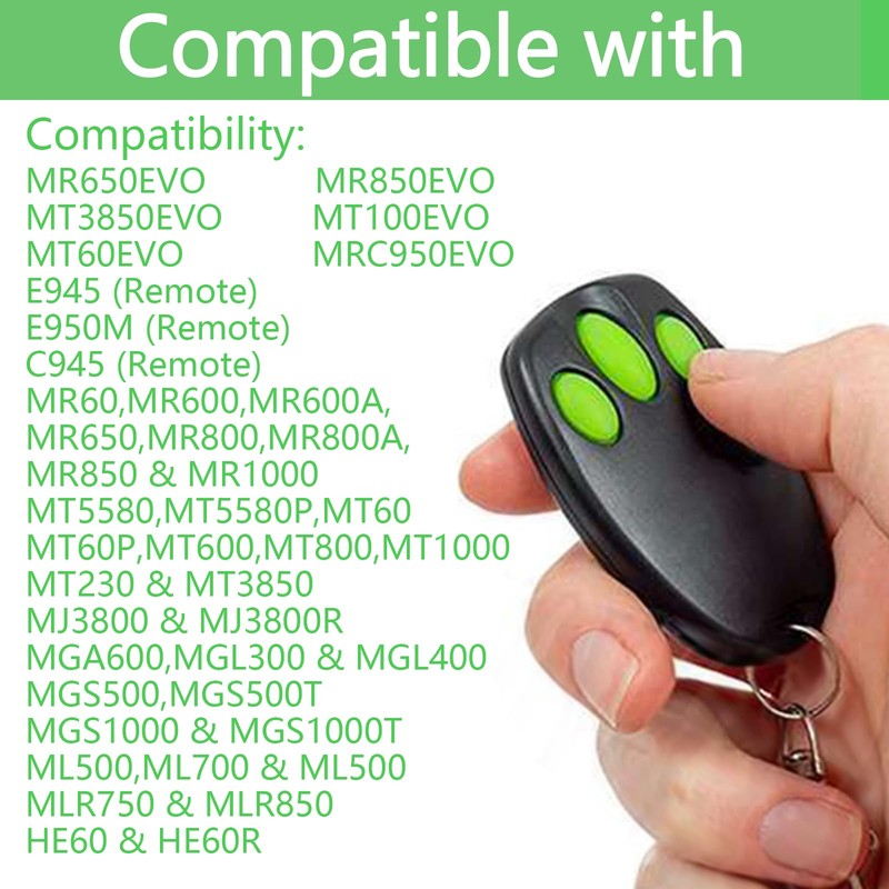Garage Remote Compatible with Merlin C945 E945 E950M MR650EVO MRC950