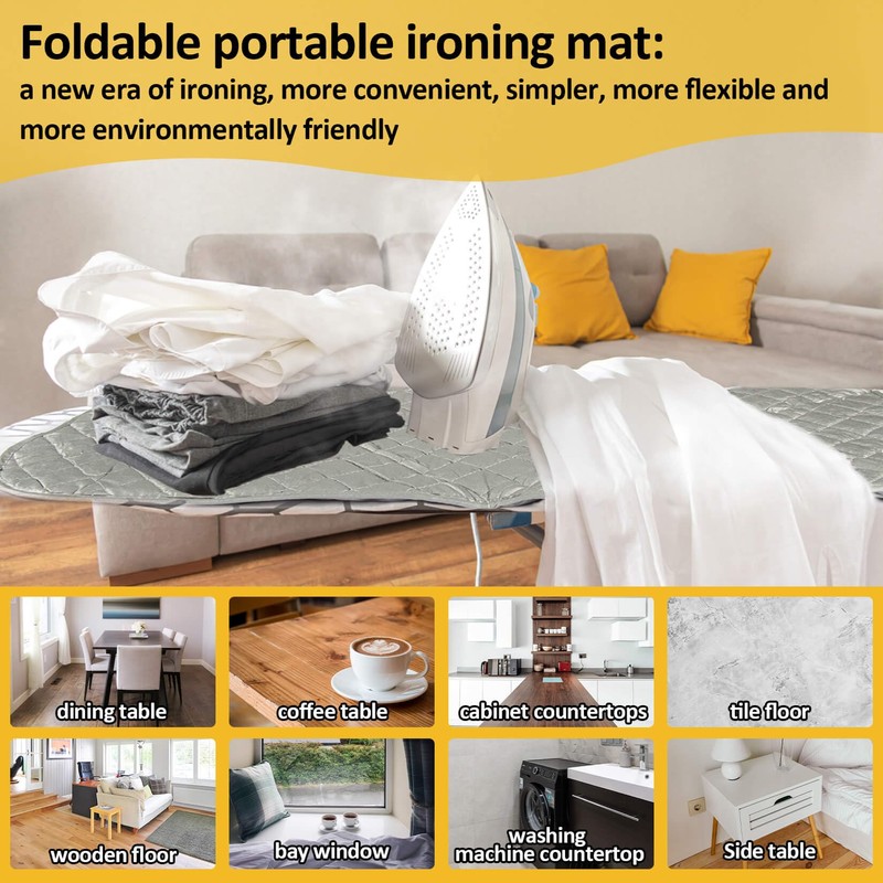 Sukh 1Pcs Magnetic Ironing Mat Blanket - Foldable Ironing Mat