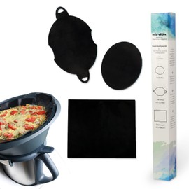 mix-slider Permanent Baking Foil Set of 3, Reusable Baking Paper for Thermomix Varoma Shelf (TM31, TM5 & TM6) & Oven