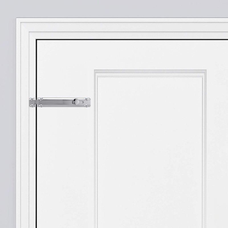 XFORT® 4 Inch Polished Chrome Surface Bolt, Heavy Duty Internal