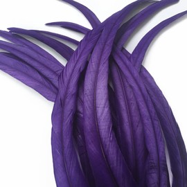 Sowder Rooster Coque Tail Feathers 14-16inch(35-40cm) for Costume DIY Crafting Home Wedding Decoration Tying Feather Party Performances Pack of 20 (purple)