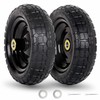 GICOOL 10" Flat-free Solid Tire and Wheel Replacement 4.10/3.50-4, with