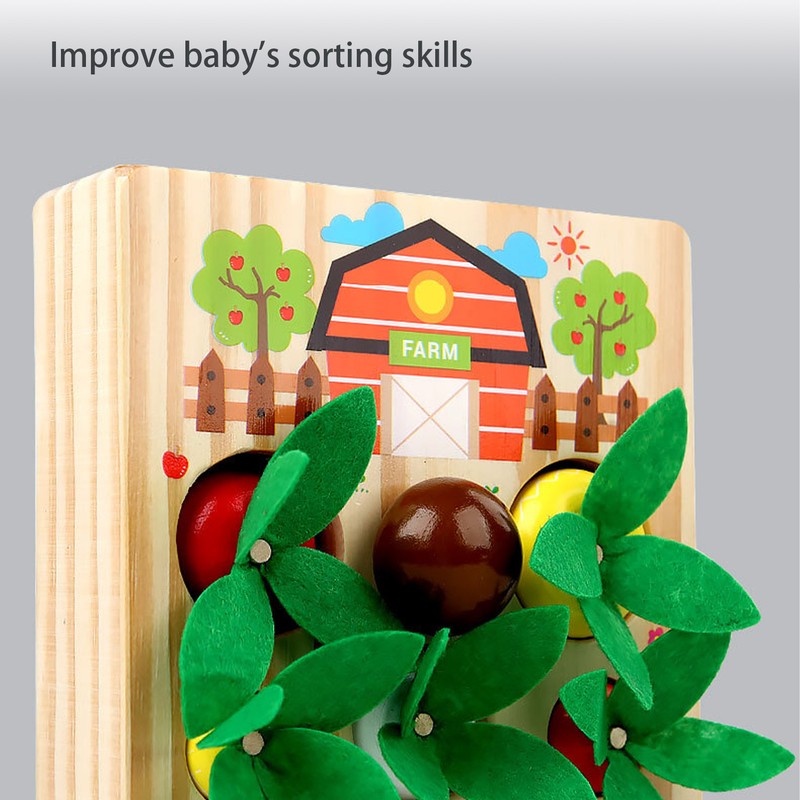 Baby Carrot Harvest Game Wooden Carrots Shape Sorting Matching Puzzle