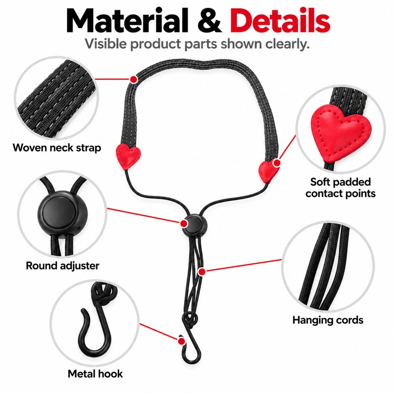 Adjustable Clarinet Neck Strap for Instrument Support – Soft Padded
