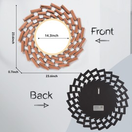 Gold Sunburst mirrors for wall decor, Decorative Mirrors for Wall decor, Round Mirrors for Wall Decor Living Room, Living Room Mirrors for wall decor Entry Way Mirrors for wall, Decorative Wall mirror