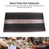 Rose Gold Dot Party Tablecloth Waterproof Polka Dot Design Rectangular