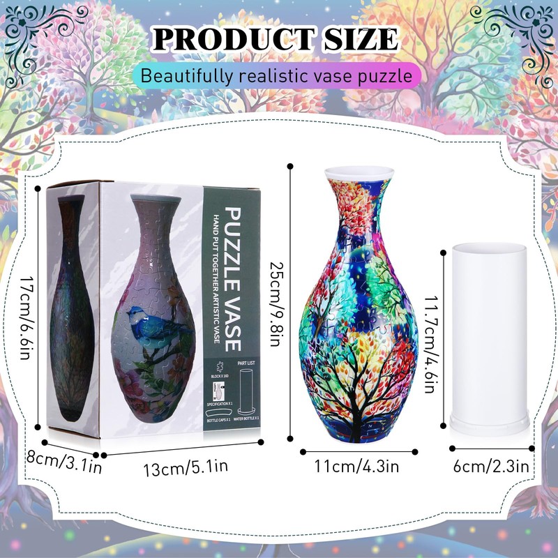 Silipull 3D Puzzle Vase Puzzle Flower Vase Crafted from 160