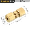 sourcing map 5Pcs Brass Compression Tube Fitting, 5mm Tube OD