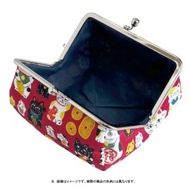 Ken Onishi Abeille AMC-2200 4.5 Inch Pouch with Gusset, Maneki Neko, Green