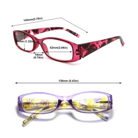 eyeezi 5 Pack Blue Light Blocking Reading Glasses for Women Men, Retro Stylish Spring Hinge UV400 Computer Rectangle Readers1.75 （5 Pack Black