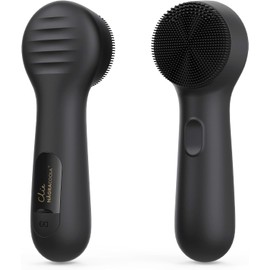 NågraCoola CLIE 2.0 - Cepillo de limpieza facial de silicona, recargable, impermeable, para limpieza, exfoliación, masaje, exfoliante facial eléctrico para mujeres y hombres, color negro