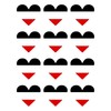 Generisch Pack of 12 Stickers German Empire Heart Weatherproof and