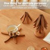 Yuiturt 4 Wooden Tree Coasters of Shape Table Mat, Wooden