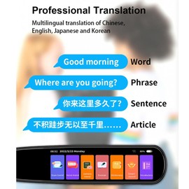 Language Translator Pen, Pen Scanner Text to Speech Device, 134 Languages Online Voice Translation & 60 Photo Translations Device for Language Beginners (White)