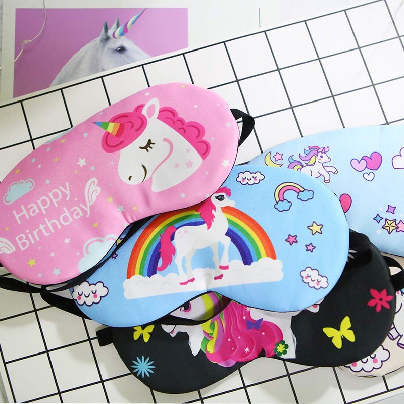 Set of 5 Cute Unicorn Sleep Masks Comfortable Lightweight Eye