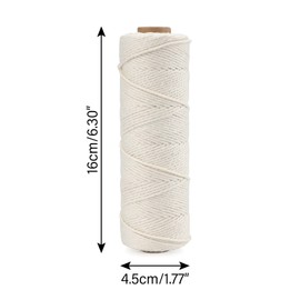 G2PLUS 100M Beige Gift String Twine, 1.5MM Cotton Wrapping Bakers String, 3Ply Butchers String, Handicrafts Decorative Cord Twine for DIY Gift Decorations