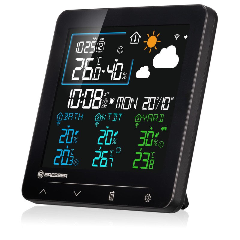 Bresser Quadro Individio NV Weather Station with 3 Outdoor Sensors,