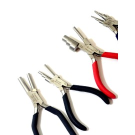 German Heavy Duty Set of 4-Bail making pliers wire bending pliers - Bail Making Pliers Wire Looping Forming Pliers with Non-slip Comfort Grip Handle -Bail Making Pliers Jewelry Bail Pliers