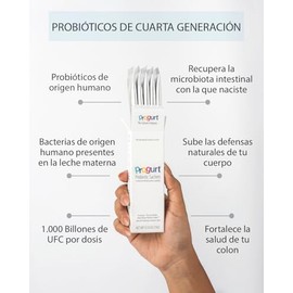 Probióticos Progurt. 1000 billones UFC por dosis. Súper avanzados. Probióticos de cuarta generación. Iguales a los presentes en la leche materna....  