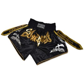 Ring to Cage Gladiator Muay Thai Shorts (Medium) Black/Gold