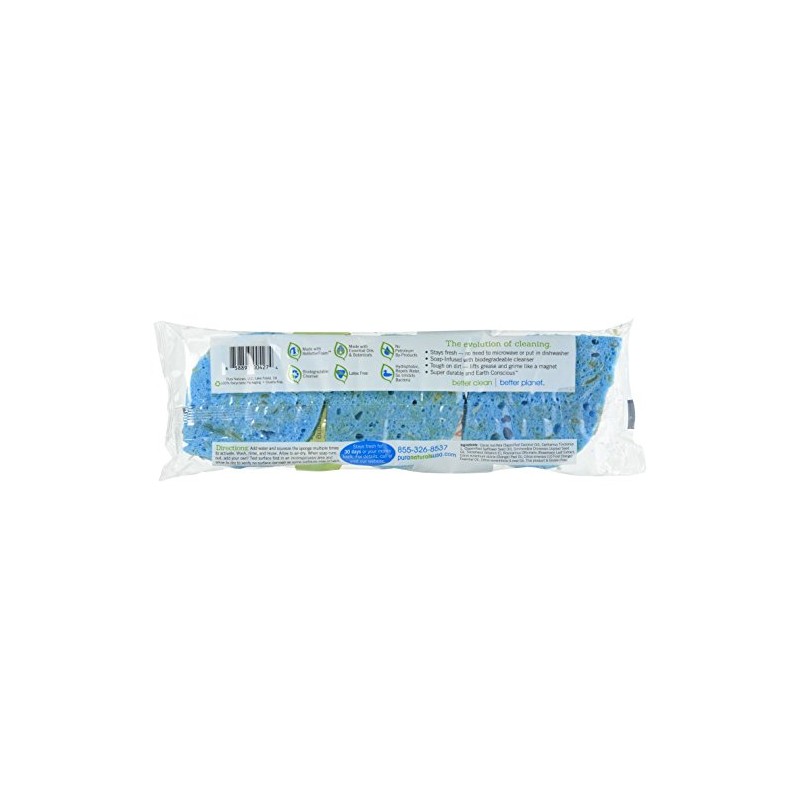 Pura Sponge Leaf With Soap - 3ct, 2.4 Ounce
