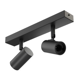 ledscom.de Ceiling Light FARE, 2-Light, Black matt, 2X E27 max. 60W, Flexibility, Retro, Ceiling Light, Interchangeable, Industrial Look, Indoor, Vintage, Ceiling, Ceiling lamp, 2-Light, Two-Light