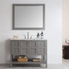 Vinnova Florence 48" Bathroom Vanity Framed Wall Mirror in Gray