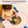 NIMBLOOM 304 Stainless Steel Divided Plate, 8.9 in Five-Compartment Serving