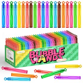 300 Pcs Bubble Wands Bulk in 10 Colors, Mini Bubble Wands，Bubble Party Favors for Kids, Children's Bubble Party Gifts, Summer Toys, Indoor and Outdoor Activities, Themed Birthdays, Girls and Boys