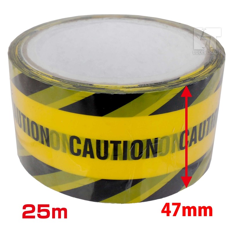 Caution Color Packing Tape Barricade Tape (CAUTION) Width 1.8 inches