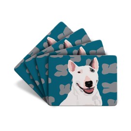 English Bull Terrier - Set of 4 Table Mats - Leslie Gerry Animal Gifts