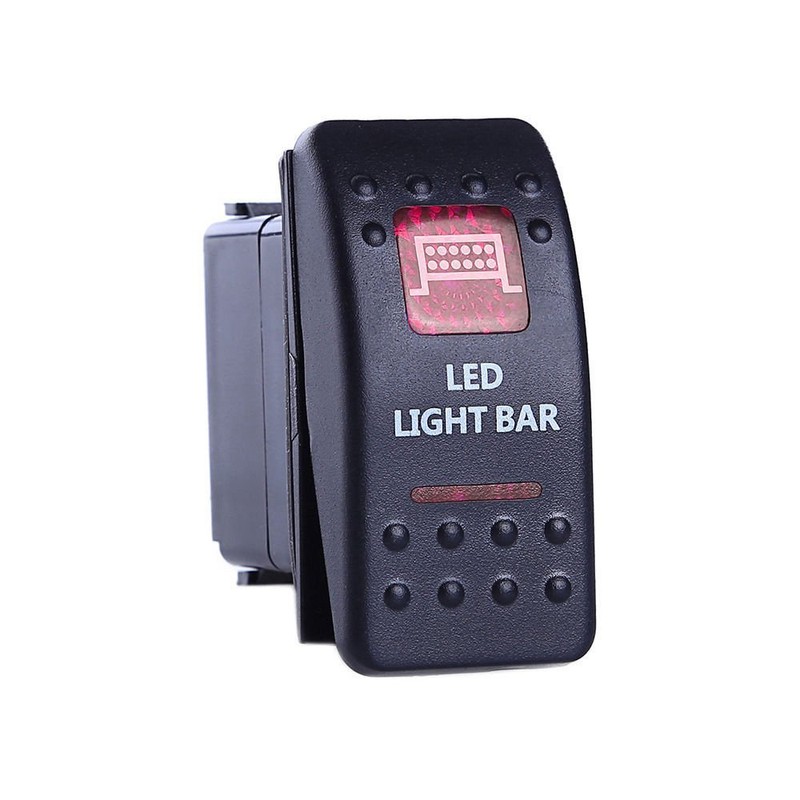 Mintice™ 12 V Car Red Light Illuminated Rocker Switch Rocker