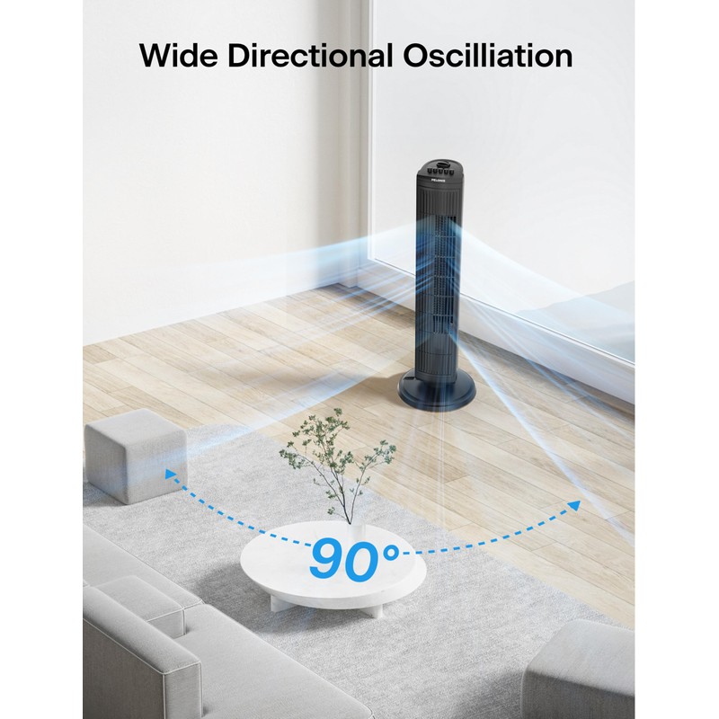 PELONIS 30 Inch Oscillating Tower Fan with 3 Speed Settings