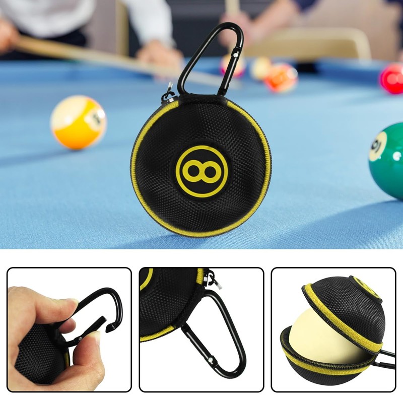 PolyMath Billiard Cue Ball,Cue Ball Bag, Standard Table Practice Training