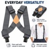 Men's Adjustable Elastic Suspenders 5cm Wide X-Back Pants Braces with