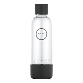GROHE Blue Fizz 41250K00 Water Bottle (Capacity: 850 ml, Not Dishwasher Safe, Bayonet Cap, Compatible with Grohe Blue Fizz Water Carbonator), Black