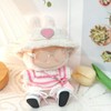 Clothes for 17cm Labu Dolls,Sweater,Hat,Glasses,Shoes - Pink